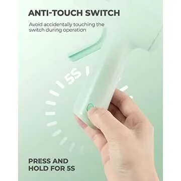 Hiipoo Cordless Hot Glue Gun Kit, Fast Preheating Glue Gun with 30 Pcs Glue Sticks, Smart Power-Off Hot Melt Glue Gun for DIY (Old Green))