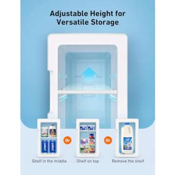 AstroAI Mini Fridge 2.0 Gen, 6 Liter/8 Cans Makeup Skincare Fridge 110V AC/ 12V DC Portable Thermoelectric Cooler and Warmer Little Tiny Fridge for Bedroom, Cosmetics (Beige)