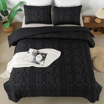 Andency Black Tufted Comforter Set King – Elegant Comfort and Style in One