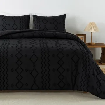 Andency Black Tufted Comforter Set for Luxurious Comfort
