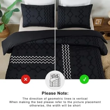 Andency Black Tufted Comforter Set for Luxurious Comfort