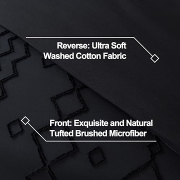 Andency Black Tufted Comforter Set for Luxurious Comfort