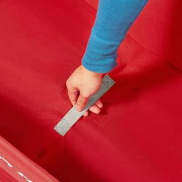 Radio Flyer 3 in 1 EZ Fold Stroller Wagon with Canopy and Adjustable Handle, Red