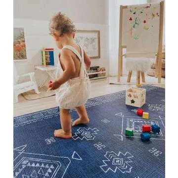 The Shwally PlayMat - Soft Baby Play Mat - Reversible Foam Floor Mat - Waterproof, Wipe-Clean, Durable, Non-Toxic and Hypoallergenic - Large (6.5' X 4.5')