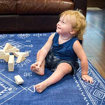 The Shwally PlayMat - Soft Baby Play Mat - Reversible Foam Floor Mat - Waterproof, Wipe-Clean, Durable, Non-Toxic and Hypoallergenic - Large (6.5' X 4.5')