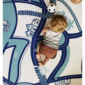 The Shwally PlayMat - Soft Baby Play Mat - Reversible Foam Floor Mat - Waterproof, Wipe-Clean, Durable, Non-Toxic and Hypoallergenic - Large (6.5' X 4.5')