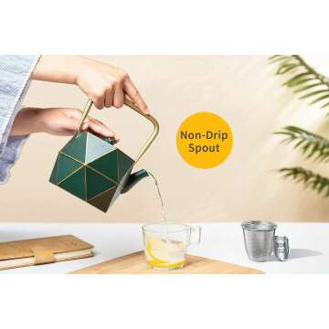 Cast Iron Japanese Teapot - 30 oz Diamond Design