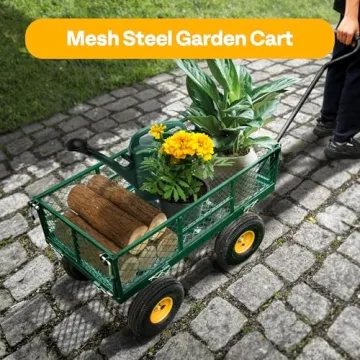 VIVOHOME Heavy Duty Garden Cart 1100 lb Capacity