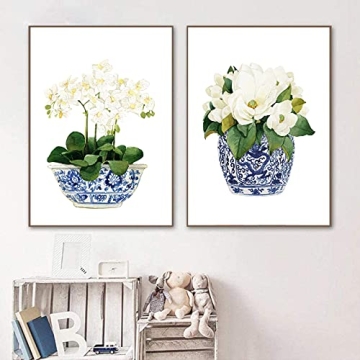 Chinoiserie Art Print Ginger Jar Elegant Canvas Wall Art