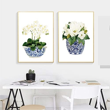 Chinoiserie Art Print Ginger Jar Elegant Canvas Wall Art
