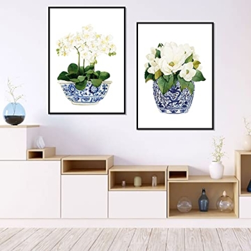 Chinoiserie Art Print Ginger Jar Elegant Canvas Wall Art