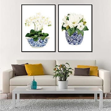 Chinoiserie Art Print Ginger Jar Elegant Canvas Wall Art