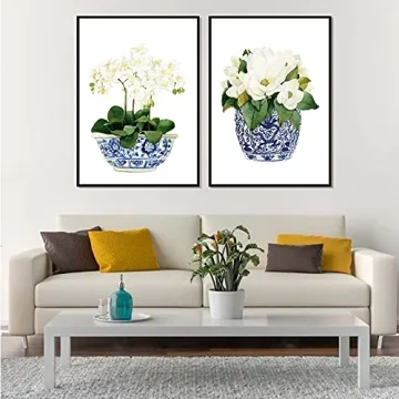 Chinoiserie Art Print Ginger Jar Elegant Canvas Wall Art