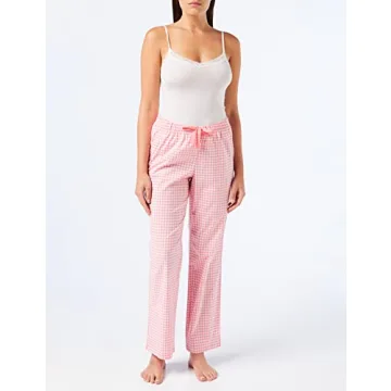Amazon Essentials Women's Poplin Sleep Pant Light Pink Gingham