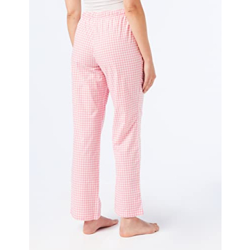Amazon Essentials Women's Poplin Sleep Pant Light Pink Gingham