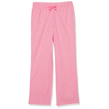 Amazon Essentials Women's Poplin Sleep Pant Light Pink Gingham