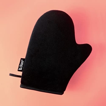 b.​tan Face + Body Self Tanning Mitt Kit | Face & Body Mitt Bundle - Streak-Free, Velvety Soft, Reusable & Washable Self Tanner Mitt for Sunless Tan, Body Lotion, Tanning Lotion, Sprays, & Gels