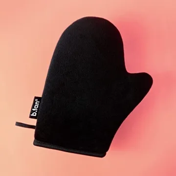 b.​tan Face + Body Self Tanning Mitt Kit | Face & Body Mitt Bundle - Streak-Free, Velvety Soft, Reusable & Washable Self Tanner Mitt for Sunless Tan, Body Lotion, Tanning Lotion, Sprays, & Gels