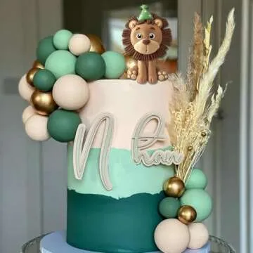 Lion Safari Cake Toppers for Baby Shower & Birthdays