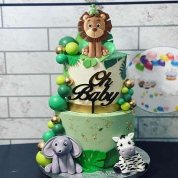 Lion Safari Cake Toppers for Baby Shower & Birthdays