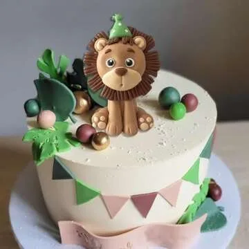 Lion Safari Cake Toppers for Baby Shower & Birthdays
