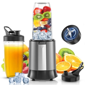 Lampick Smoothie Blender - Power-Packed 1300W Personal Blender with To-Go Bottles
