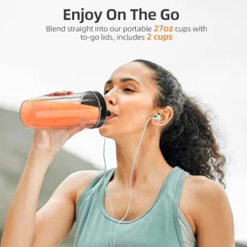 Lampick 1300W Personal Blender for Smoothies and Shakes