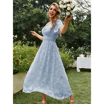 Simplee Boho Floral V Neck Maxi Dress for Women