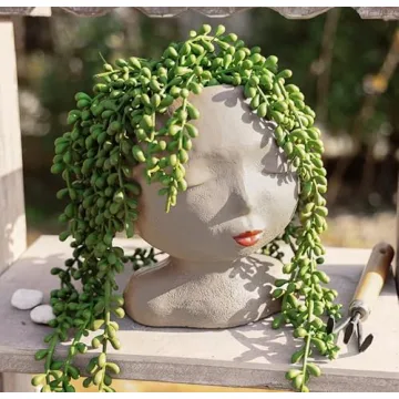 Unique YIKUSH Female Face Planter for Indoor Outdoor Use