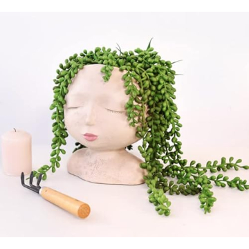 Unique YIKUSH Female Face Planter for Indoor Outdoor Use