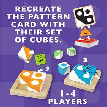 MindWare | Q-bitz Jr. | Miniature Game | Ages 5+ | 2-4 Players | 15 Minutes Playing Time