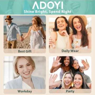 Adoyi Rose Gold Hoop Earrings Set for Women Girls Trendy 14K Plated Gold Hoops Small Chunky Earrings Twisted Huggie Ear rings Pack Lightweight 9 Pairs Jewelry Set for Mother's Day Birthday Gifts