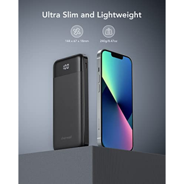 Portable Charger with Built-in Cables for All Devices