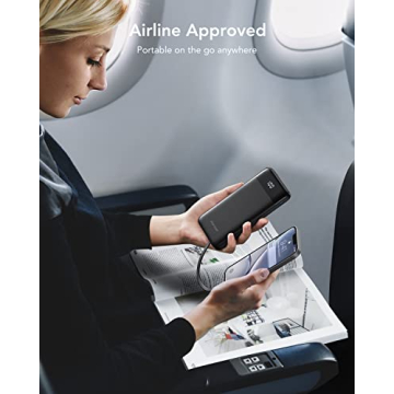 Portable Charger with Built-in Cables for All Devices