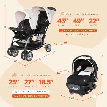 Sit N Stand Double Stroller & Car Seat Travel System