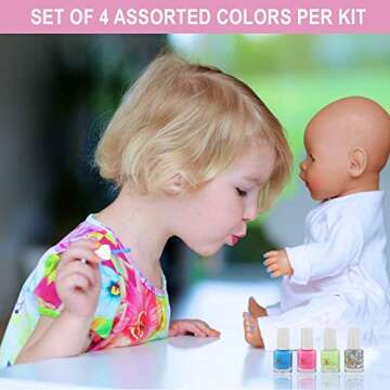 Karma Kids Nail Polish Box Set No. 1 Natural Safe Nail Polish for Little Girls - Non-Toxic, Vegan, and Cruelty Free – Quick Dry Kids Friendly