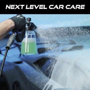 VIKING Professional Foam Cannon for Car Washing - Adjustable Spray Nozzle, 1.1 Liter Capacity with Q...