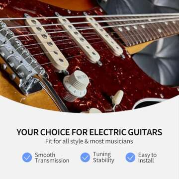 LEKATO Electric Guitar Strings Nickel Plated Steel Coated Electric Guitar Strings with Ball End 10 Set of 6 Hex Steel String(09-42)