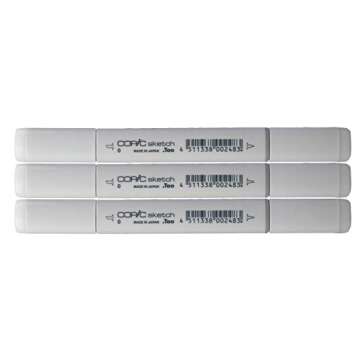 COPIC Sketch Marker 0-S Colorless Blender Set of 3 | Professional Grade Alcohol-Based Dual-Tip Marke...