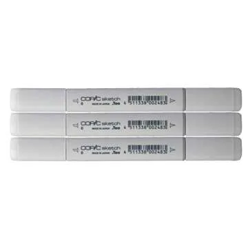 COPIC Sketch Marker 0-S Colorless Blender Set of 3 | Professional Grade Alcohol-Based Dual-Tip Marke...