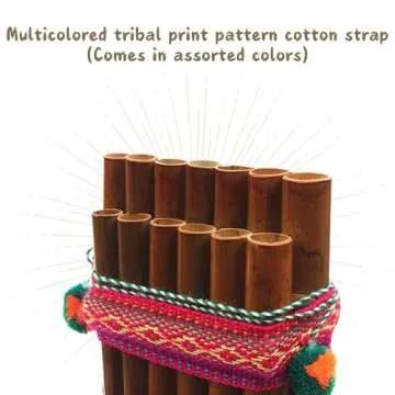 Mia Jewel Shop Pan Flute - Handmade Bamboo Musical Instrument