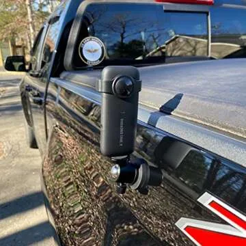 ULIBERMAGNET 24lb Magnetic Camera Mounting Base with Mini Ball Head, Super Strong Rubber Coating Neodymium Magnet with 1/4’’-20 Male Thread Stud for Mobile Camera , Security Camera.