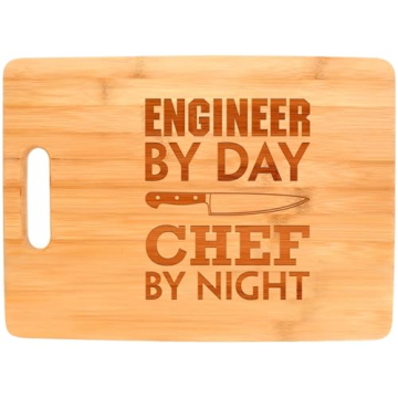 Engineering Gift Engineer By Day Chef By Night Big Bamboo Cutting Board