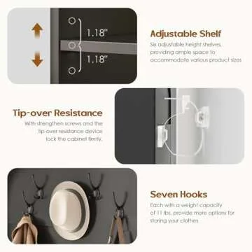 Soohow 70.9" Hall Tree with Bench for Entryway