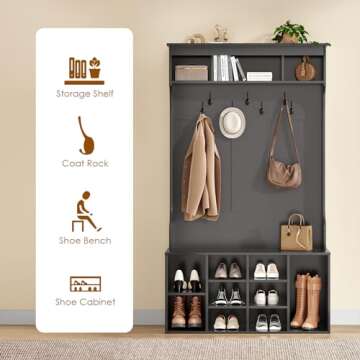 Soohow 70.9" Hall Tree with Bench for Entryway