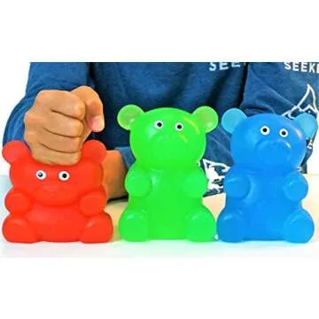 JA-RU Jumbo Squishy Gummy Bear Squeeze Stretchy Stress Relief & Sensory Toy - Assorted, Great Party ...
