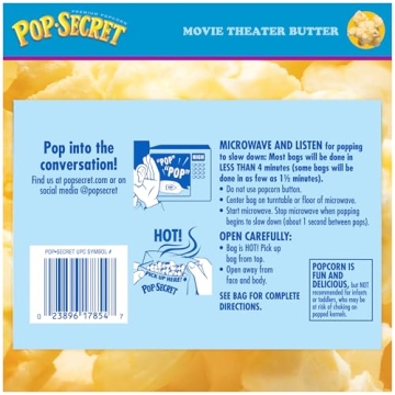 Pop Secret Microwave Popcorn, Movie Theater Butter, 12 Ct