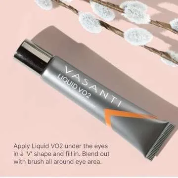 Liquid VO2 Undereye Color Corrector and Concealer by VASANTI - Medium to Deep Skin Tones - Paraben Free, Gluten Free - Look Younger with this Dark Circle Concealer