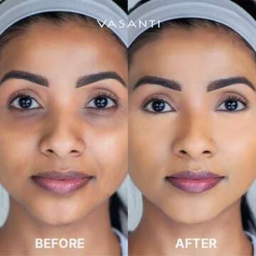 Liquid VO2 Undereye Color Corrector and Concealer by VASANTI - Medium to Deep Skin Tones - Paraben Free, Gluten Free - Look Younger with this Dark Circle Concealer