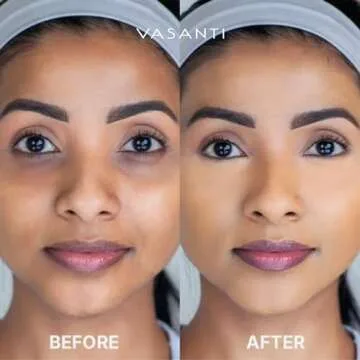 Liquid VO2 Undereye Color Corrector and Concealer by VASANTI - Medium to Deep Skin Tones - Paraben Free, Gluten Free - Look Younger with this Dark Circle Concealer